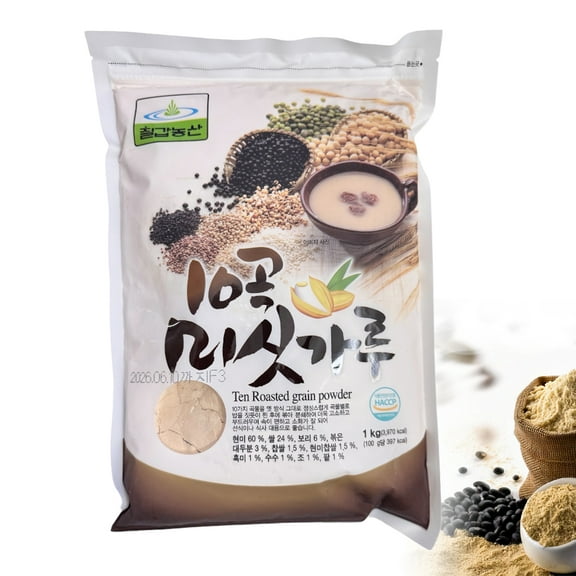 Korean 10 Mixed Roasted Misugaru Grain Powder Good for Breakfast with milk 2.2 Pound