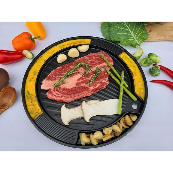 Korean BBQ Egg Grill Pan, Even Heating and Easy to Clean, Perfect for Pork Belly