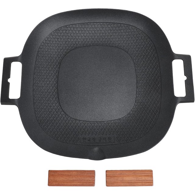 Korean BBQ Grill Pan, 15 x 12 Nonstick Griddle Grill Pan for Stove Top