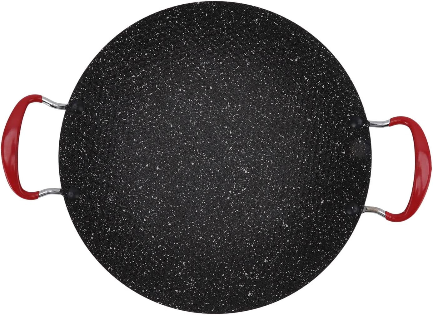 Tyenaza Korean BBQ Grill Pan - 38cm Round Non-Stick Griddle For Stovetop, Induction & Campfire, Iron & Medical Stone Material