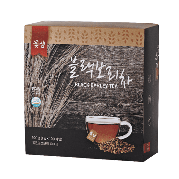 Korean Black Barley Tea Bags, 100% Roasted Black Barley, Caffeine Free Tea, 1g x 40 Bags, Traditional Boricha, Smooth Nutty Flavor