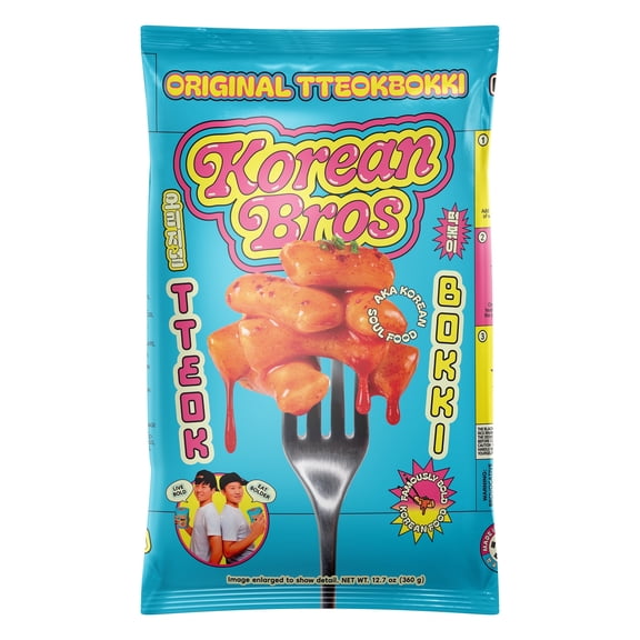 Korean Bros Original Tteokbokki (360g) Spicy Rice Cakes, Korean Street-Style Snack or Meal, 2 Servings