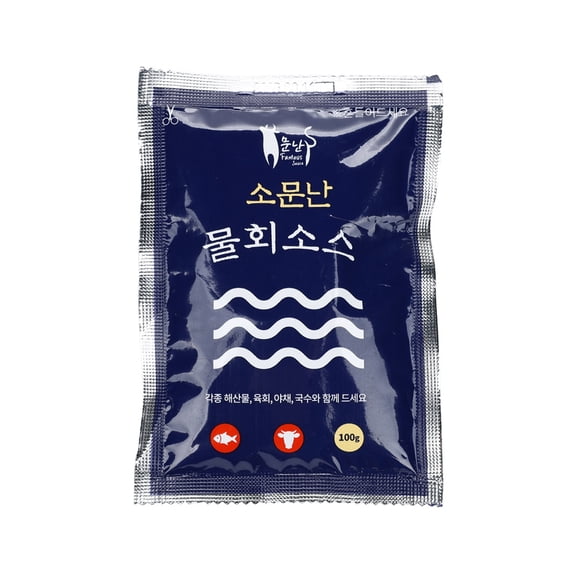 Korean Cold Raw Fish Sasimi Soup) Sauce, Sweet & Spicy Bibim Noodle Sauce, 3.53oz (100g) x 100EA 1 Box