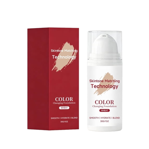 Korean Color Changing Foundation, Adjusting Tone Foundation for Mature Skin, Deep Hydration, Concealing Fine Lines, All Skin Types for Women