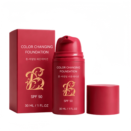 Korean Color Changing Foundation – Skin Tone Adapting Liquid Foundation for Ladies, Naturally Self-Toning Light Coverage, Conceals Blemishes and Fine Lines,Suitable for All Skin Types, 1.01 Fl Oz price history and forecast - Byte Me Cosmetics
