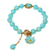 Korean Crystal Bracelet Daisy Bracelet Beads Cute Girly Fashion Accessories- H5M9