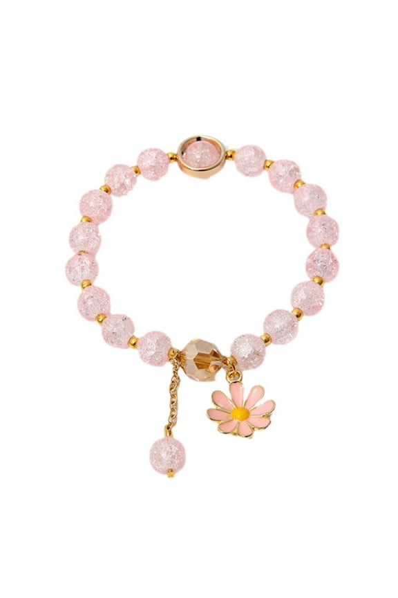 Korean Crystal Bracelet Daisy Bracelet Beads Cute Girly Fashion Clearance