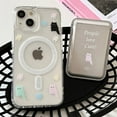 thumbnail image 1 of Korean Cute Kitten Dog Clear Phone Case For Magsafe Magnetic Wireless Charge Case For iPhone 15 14 13 12 11 Pro Max Back Cover, 1 of 6