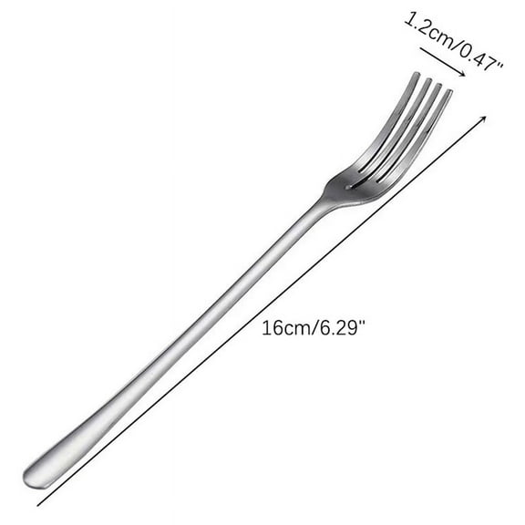 Korean Cutlery Four Tine Salad Dessert Fruit Forks Kitchen Stainless Steel Dinner Fork Long Handle Table Forks Set