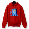 thumbnail image 1 of Korean Derpy Blue Tiger Cute Fan Art Graphic Hoodie Shirt, for Men & Women, up to Size 5XL, 1 of 2