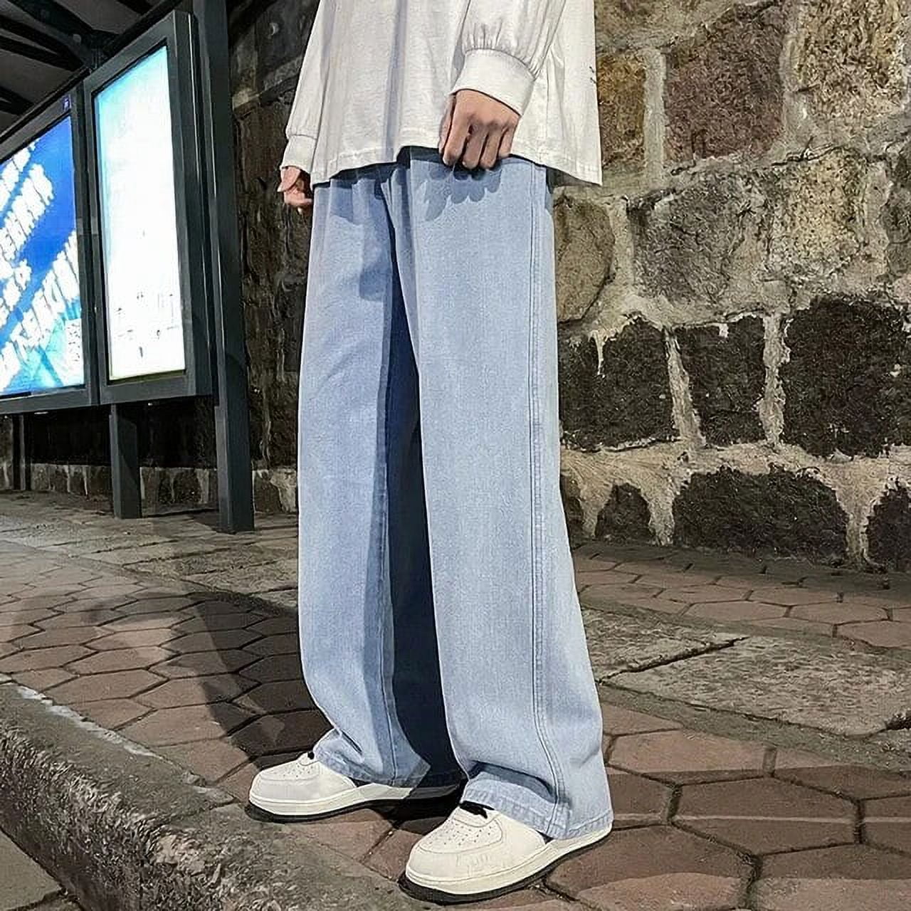 2024 Spring Streetwear Baggy Jeans Men Korean Fashion Loose