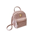 thumbnail image 1 of Korean Fashion Mini Backpack, Lightweight PU Leather Bookbag for School, Trendy Small Daypack for Students, 1 of 7