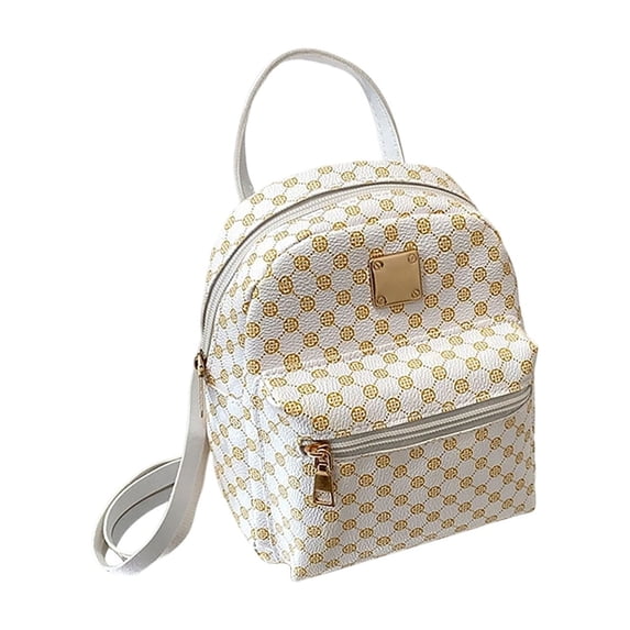 Korean Fashion Mini Backpack, Lightweight PU Leather Bookbag for School, Trendy Small Daypack for Students