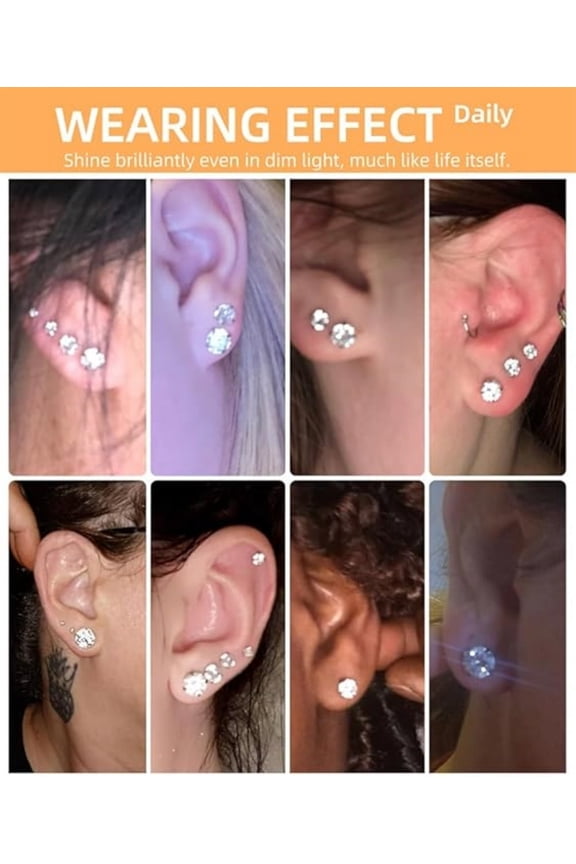 Korean Fashion Personality Earrings Simple Round Claw Earrings 5 Styles