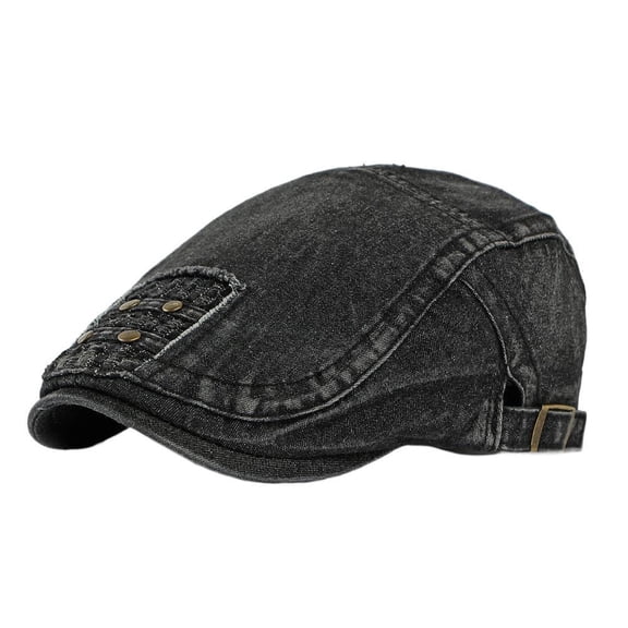Korean Fashion Washed Denim Hat Women's Beret British Retro Forward Cap Men's Artistic Versatile Baseball Cap