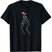 Korean Finger Heart Kpop Merch Kdrama Merchandise Saranghae T-Shirt