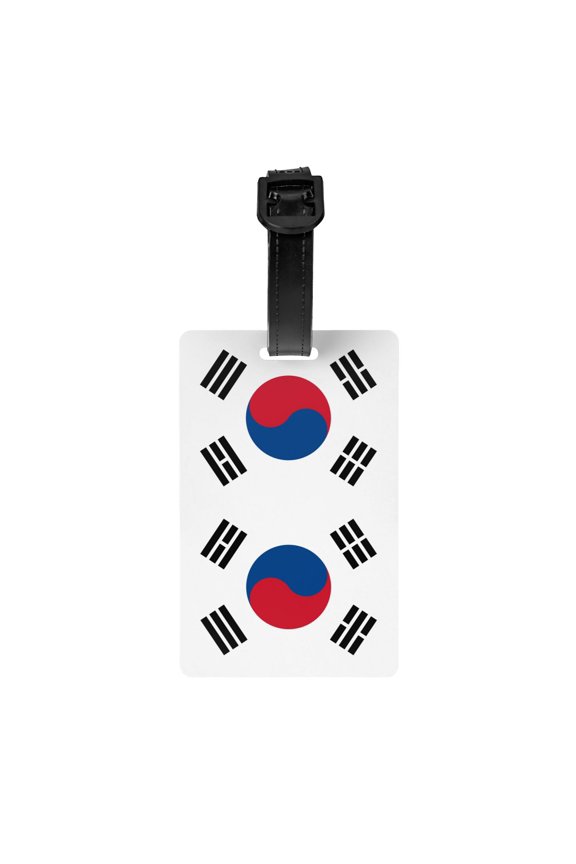 Korean Flag Luggage Identifier Name Tag For Backpacks Suitcases Bags Baggage