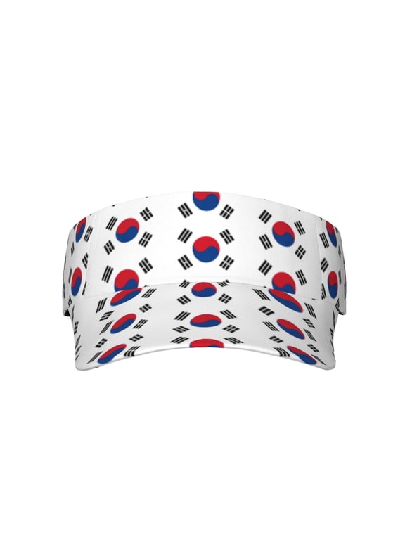 Korean Flag Sport Visor Hats Sun Protection Outdoor Activity For Women Men
