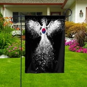 Korean Flag With Eagle Painting - Proud South Korea Garden Flag 11.5x17.5 Double-Sided Decorative Polyester Indoor/Outdoor Flag