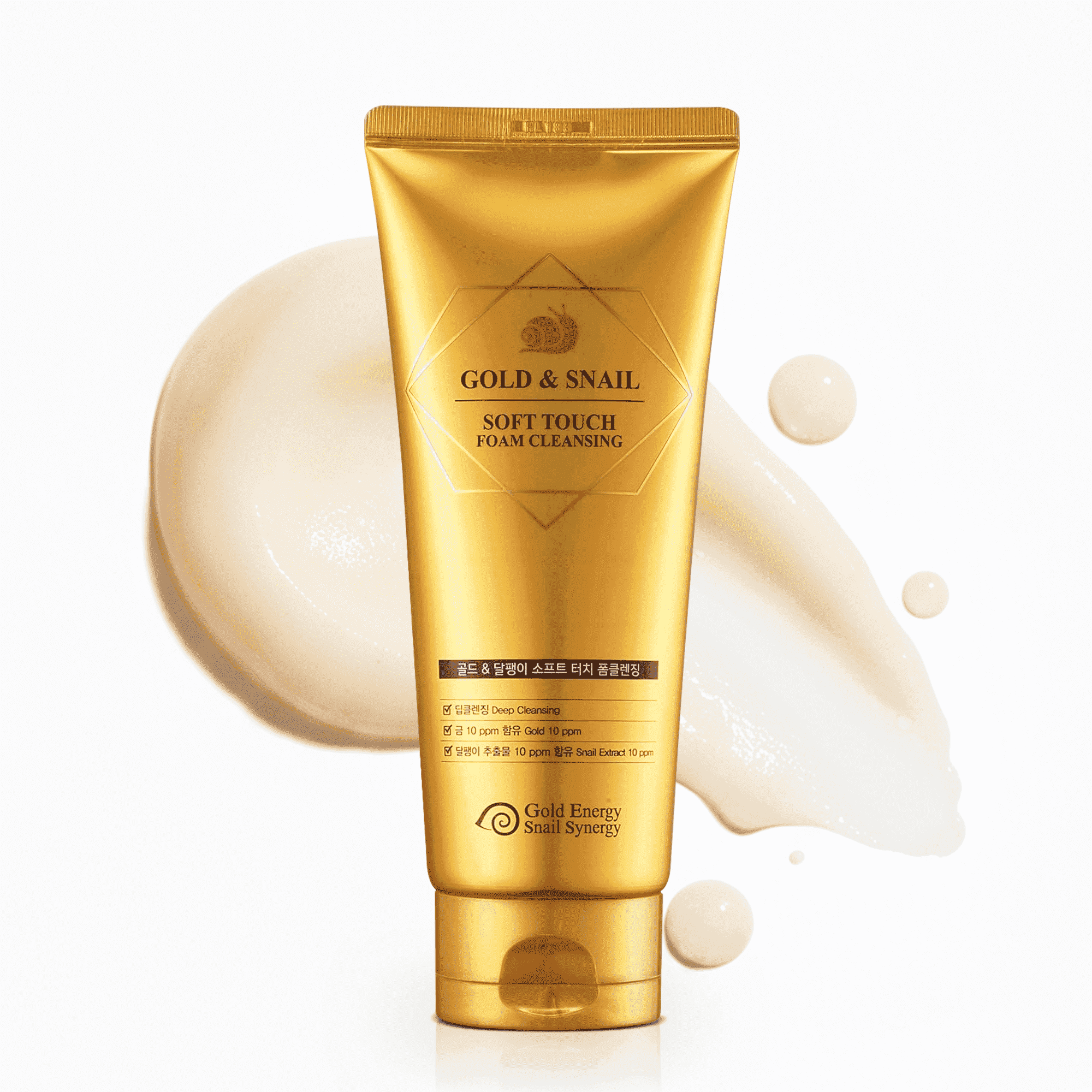 Madnice Gold and Snail Foam Cleanser, Hydrating Facial Wash for All Skin Types, 170 ml