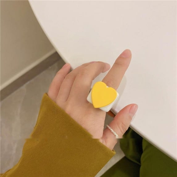 Korean Girly Style Candy Color Love Ring