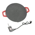 Korean Grill Pan Electric Round Comal BBQ Griddle Plate with Non Stick