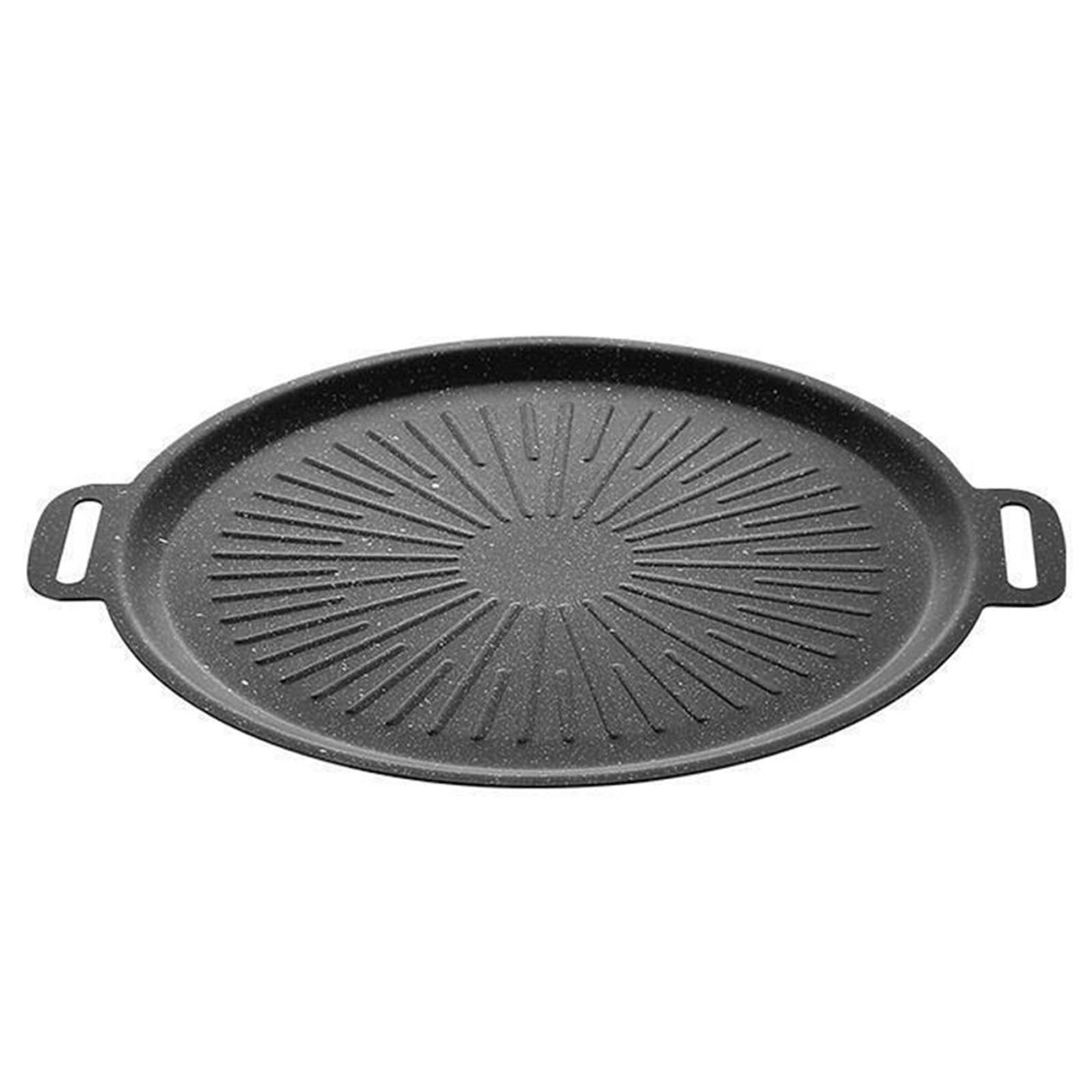 Korean Grill Pan with Non Stick BBQ Grill Pans for Indoor Cooking Compatible for Induction Gas Stove