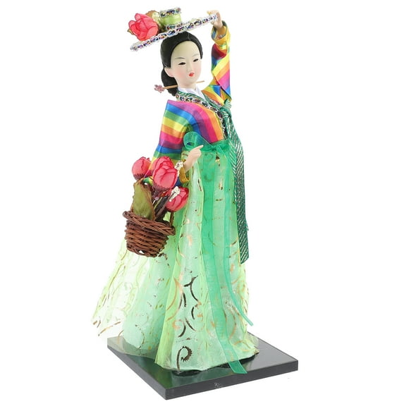 ifundom Asian Kimono Doll Collectible Figurine Light Green Plastic Decoration for Enthusiasts 1Pack