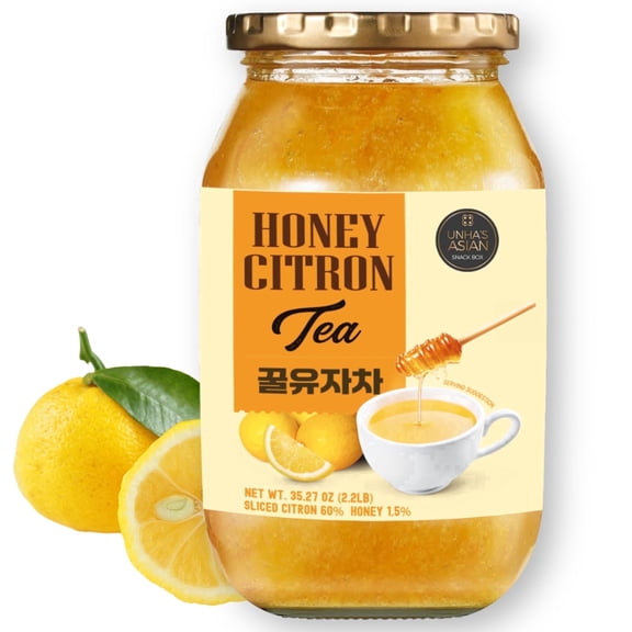 UNHA'S Korean Honey Citron Tea (Yuja Cha), Yuzu Tea Concentrate with Honey, 2.2 lb