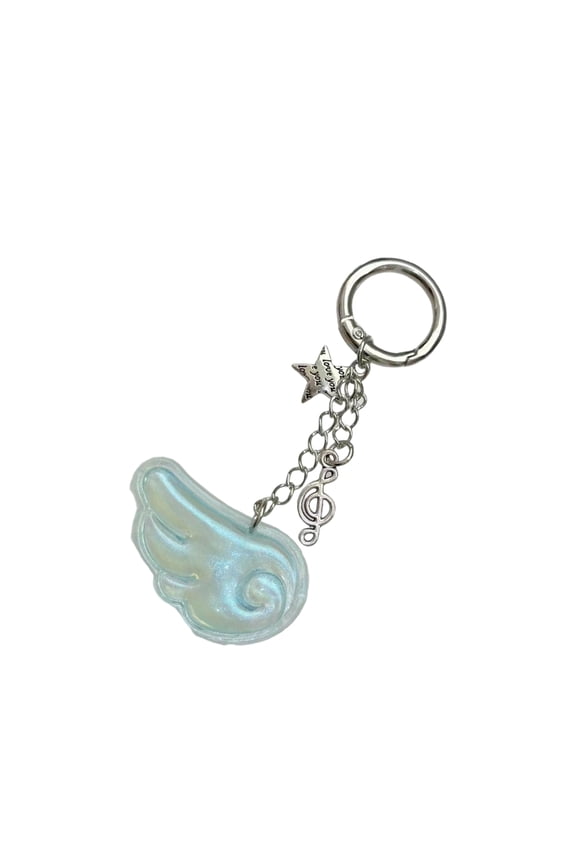 Korean Inspired Angel Keychain Sweet Acrylic Phone Strap Retro Bag Charm Earphones Holder Gift For Girls Best Friend