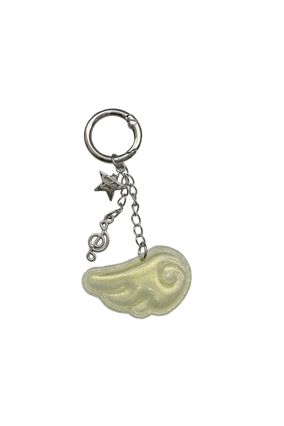 Korean Inspired Angel Keychain Sweet Acrylic Phone Strap Retro Bag Charm Earphones Holder Gift For Girls Best Friend