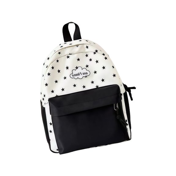 Korean Inspired Star Print Rucksack Wear Fabric Comfortable Daypack Great for Hiking Office Essential