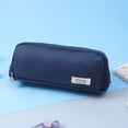 thumbnail image 1 of Korean-Japanese Style Multi-Layer Cloth Pencil Case Navy Blue - Double Layer Stationery Storage Box, Durable Fabric Pouch for Pens, Markers and Supplies Easter Decor, Stylish Practical, 1pc, 1 of 5