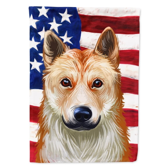 Korean Jindo American Flag Garden Flag