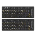thumbnail image 1 of Korean Keyboard Stickers PC Keyboard Stickers Black Background with Yellow White Lettering 2Pcs, 1 of 3