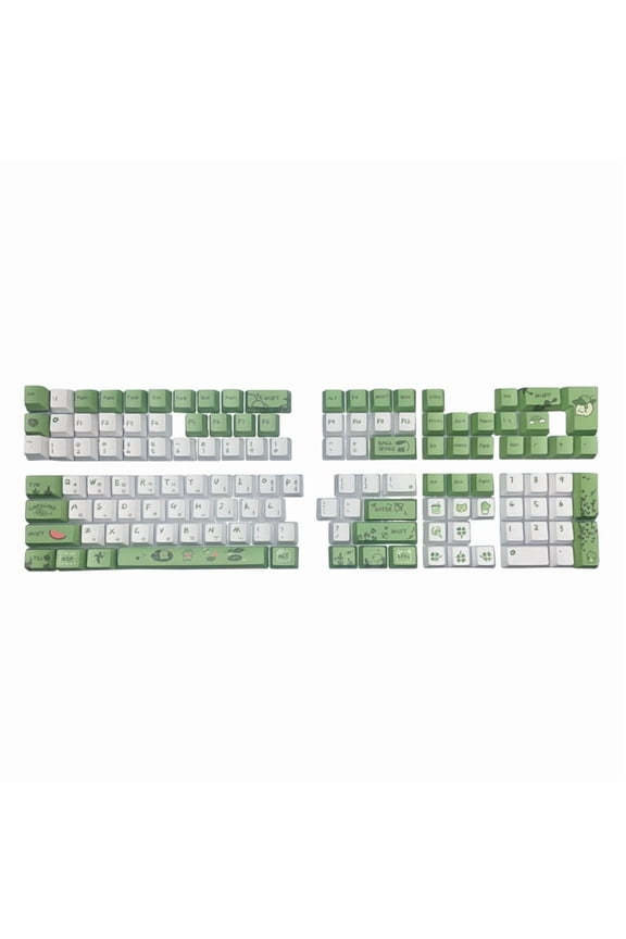 Korean Keycaps Frog Theme Keycaps Set,DA/OEM Profile PBT Dye Sublimation for 61/64/68/75/87/98/104 Mechanical Keyboard