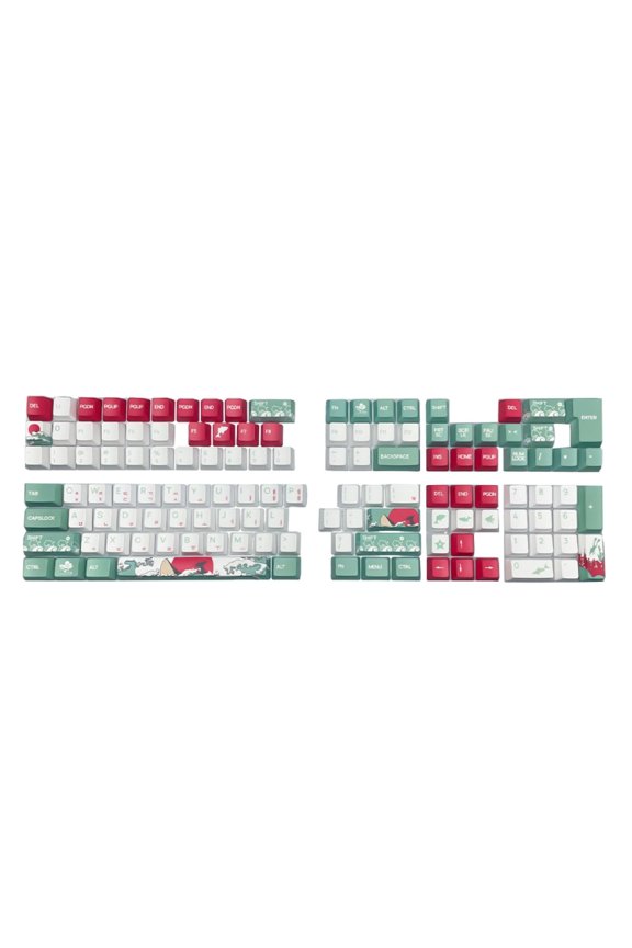 Korean Keycaps Set for 61/64/68/75/87/98/104/108 Mechanical Keyboards, DA/OEM Profile Coral Sea Design Keycaps