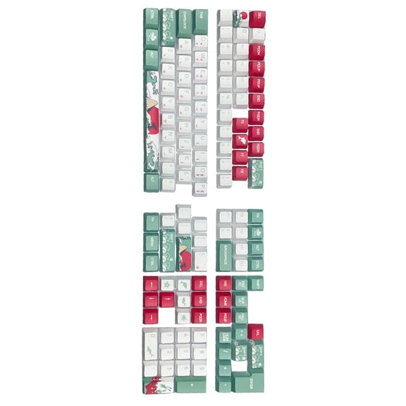 Korean Keycaps Set for 61/64/68/75/87/98/104/108 Mechanical Keyboards, XDA/OEM Profile Coral Sea Design Keycaps