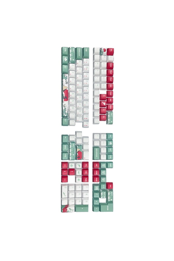 Korean Keycaps Set for 61 64 68 75 98 104 108 Mechanical Keyboards, OEM Height Sea Pattern Keycaps