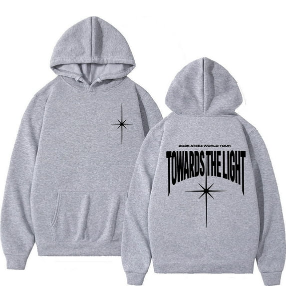 Korean Kpop 2025 Ateez World Tour Towards The Light Hoodie Men Women Fashion Hip Hop Long Sleeve Oversized Sweatshirts Hoodies