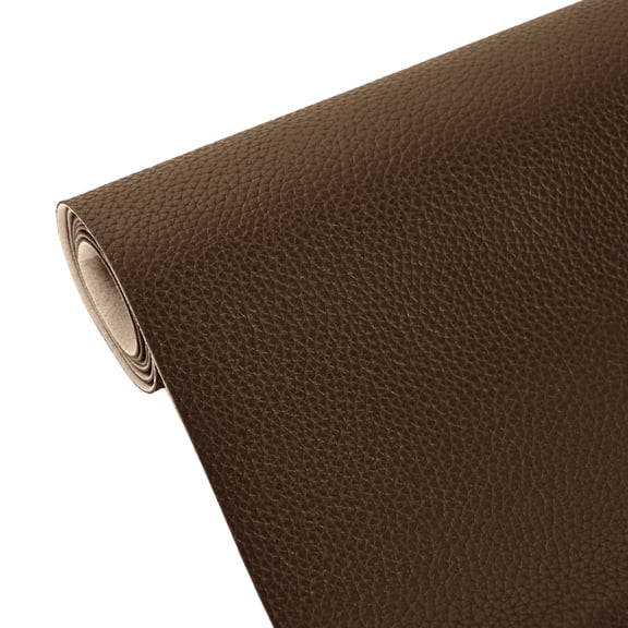 THEGLY Marine Vinyl Fabric Upholstery Faux Leather for Upholstering Cars Sofa Outdoor Yachts and Home DIY Sewings(Brown 54 inch X 1 Yard)