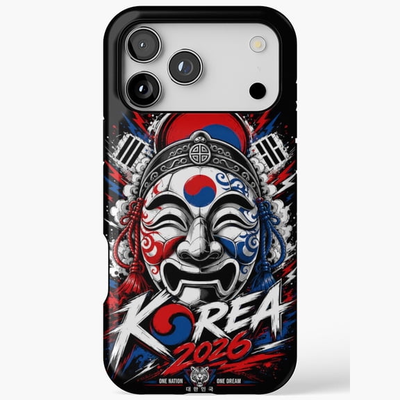 Korean Mask 2026 Taegeukgi Graphic for iPhone Case 11 through 17 Pro Max
