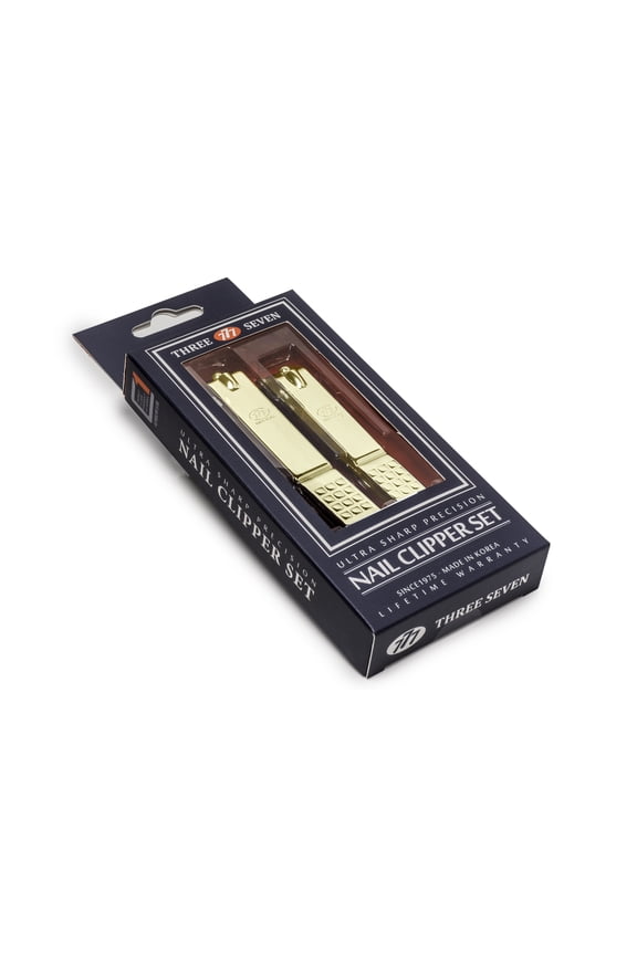 Korean Nail Clipper! World No. 1. Three Seven (777) Nail Clippers Sets, Ultra Sharp Sturdy Large Fingernail & Extra Large Toenail Clippers Set (P132G) MADE IN KOREA, SINCE 1975
