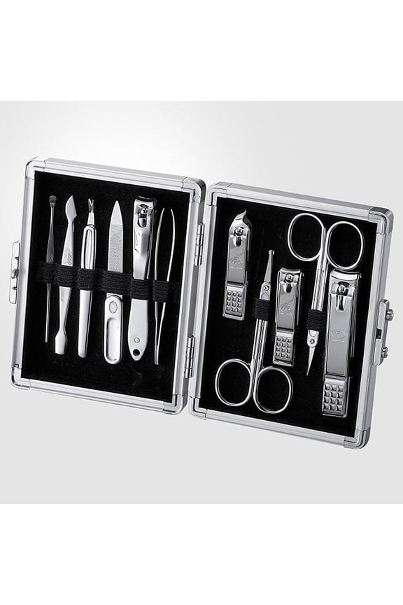 Korean Nail Clipper! World No. 1. Three Seven (777) Travel Manicure Grooming Kit Nail Clipper Set (11 PCs, TS-16000SVC), MADE IN KOREA, SINCE 1975.