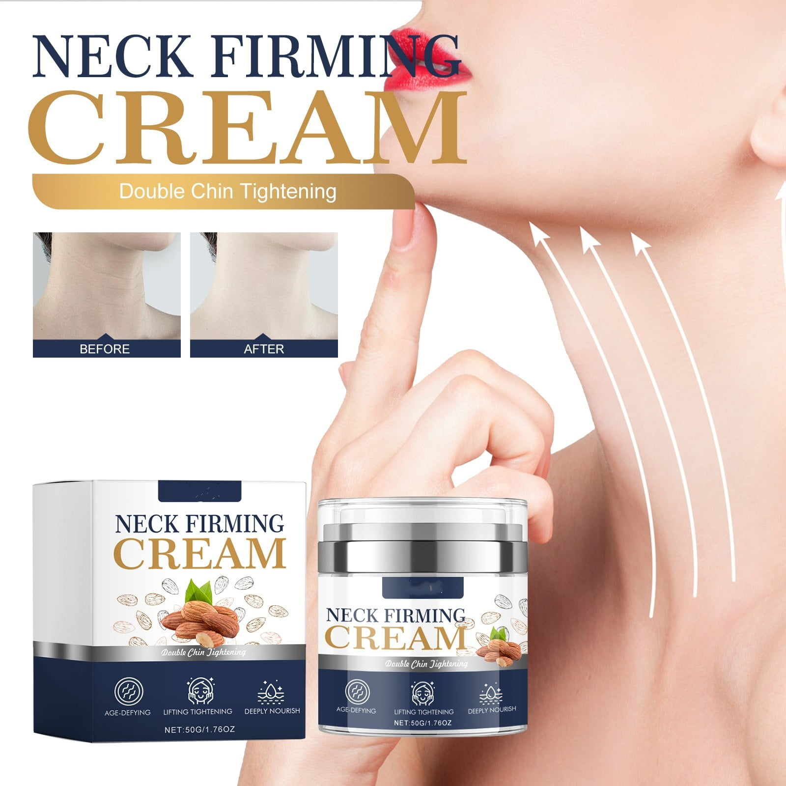 Korean Neck Cream For Women, Anti Aging Triple Action with Collagen