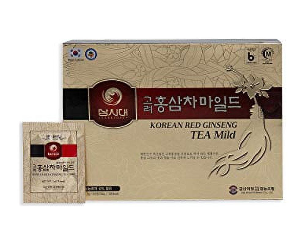 Korean Panax Red Ginseng Tea, Box of 50 Bags, Improves Blood ...