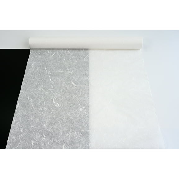 Korean Paper Hanji Natural Mulberry Fiber Texture Gift Wrapping Packaging Decorative Wallpaper UnYongJi Roll White 54Cm x 20m (21.3 x 787.4 Inches)