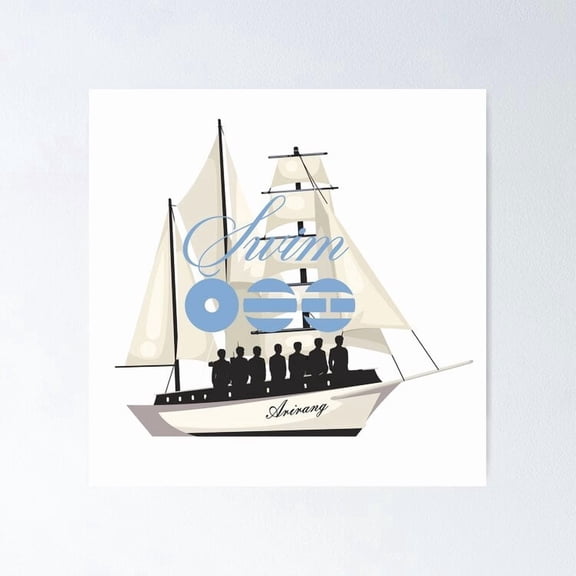 Korean Pop Boy Band Swim Special Concert Concept Graphics Wall Art Music Decor, Unframed Poster