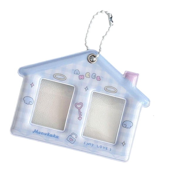 Korean Popular Photocard Holder ID Badge Holder with Keychain Hard Shell Protective Photo Sleeve ID Cards Holder Pendant