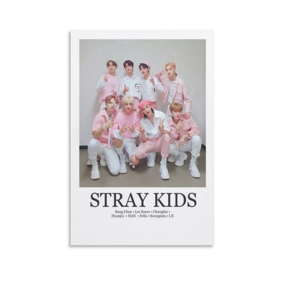 Korean Posters Stray Kids Canvas Art Poster and Wall Art Picture Print Modern Family bedroom Decor Posters 16x24inch(40x60cm)